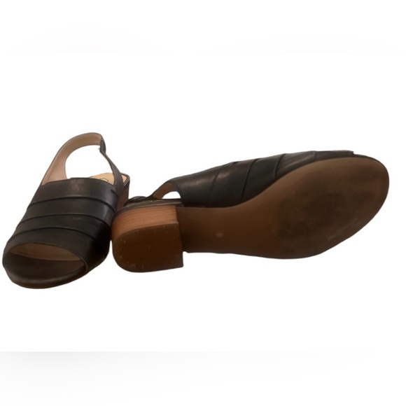 Trotters Black Sandals Slingback Leather - Picture 4 of 6